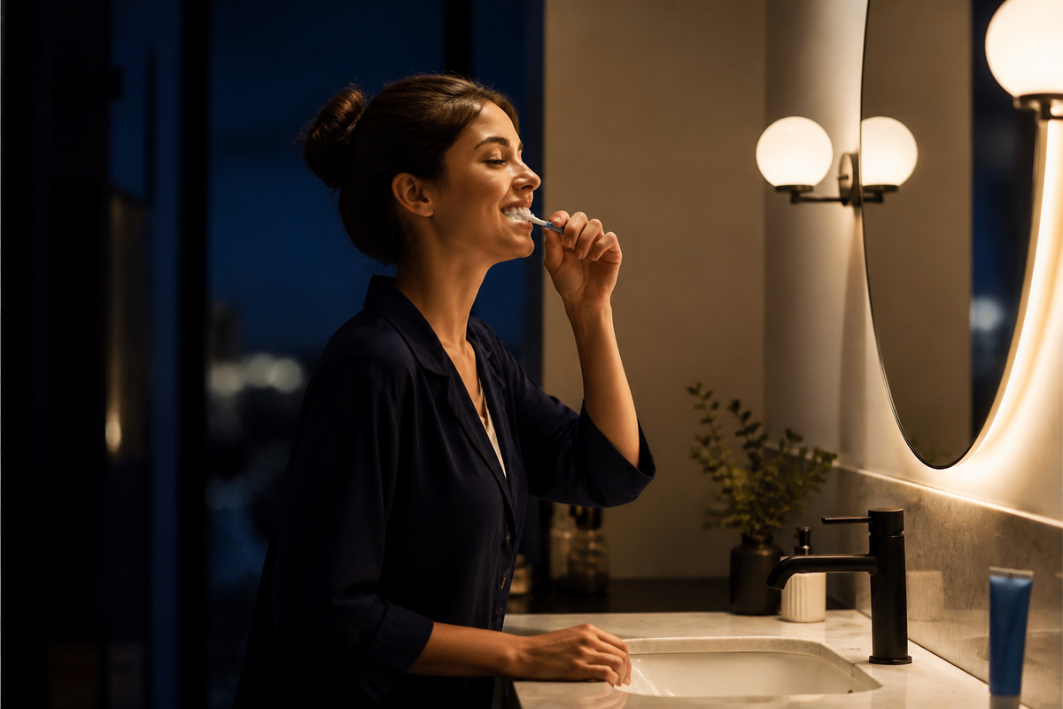 Night brushing ritual